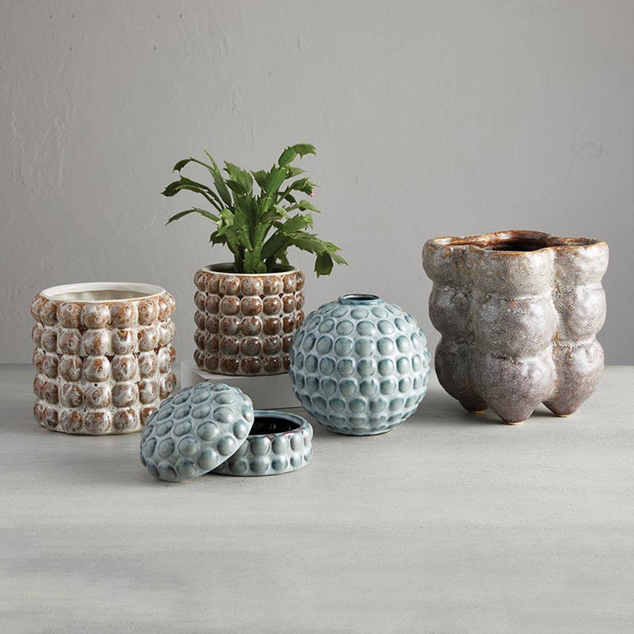 Brown Bubble Pot - HER Home Design Boutique